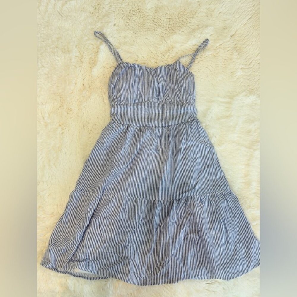 Madden Girl Striped Blue and White Dress